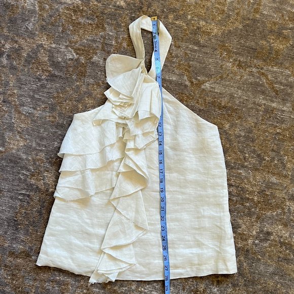 Robert Rodriguez Ivory Ramie Halter Top 8 - Picture 11 of 13